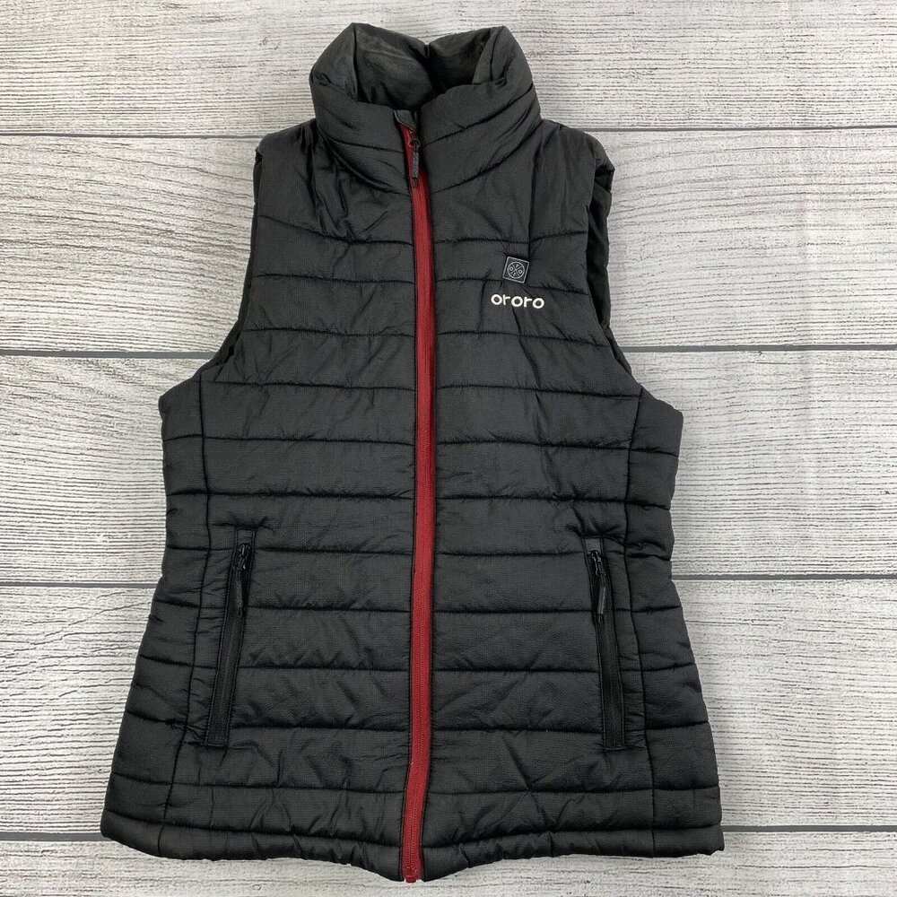Ororo Puffer Vest Women Size Small Multi Pocketed Vest w/ Inner Pocket - Black -